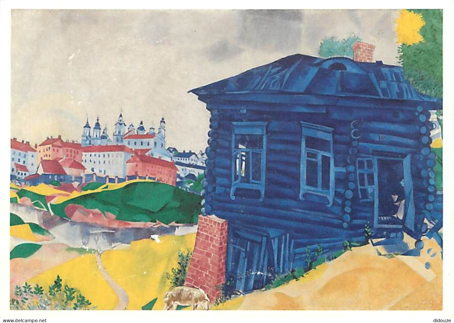 Art - Peinture - Marc Chagall - La Maison Bleue -1920 - CPM - Carte Neuve - Voir Scans Recto-Verso - Peintures & Tableaux