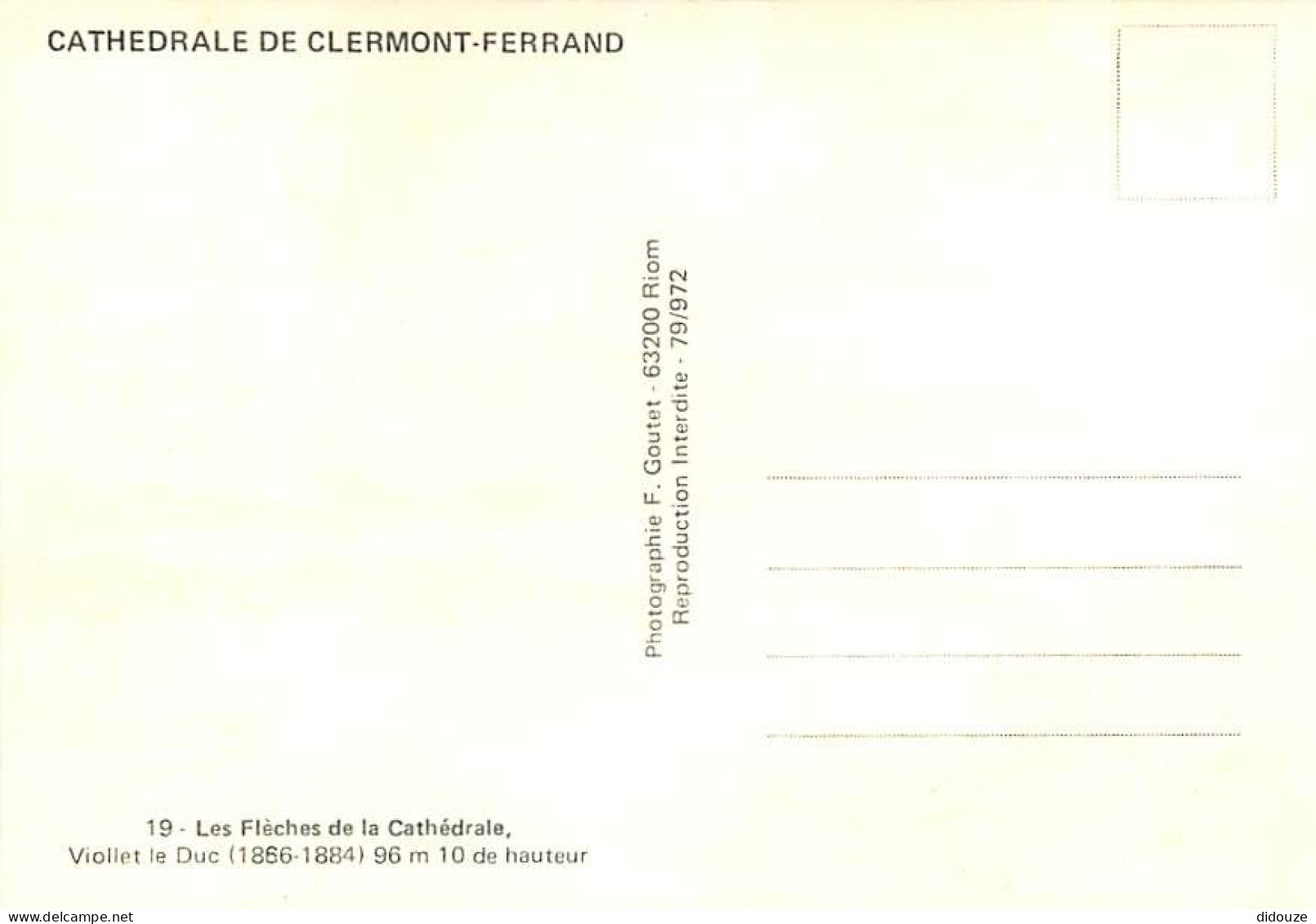63 - Clermont Ferrand - La Cathédrale - Les Flèches De Viollet Le Duc - CPM - Carte Neuve - Voir Scans Recto-Verso - Clermont Ferrand
