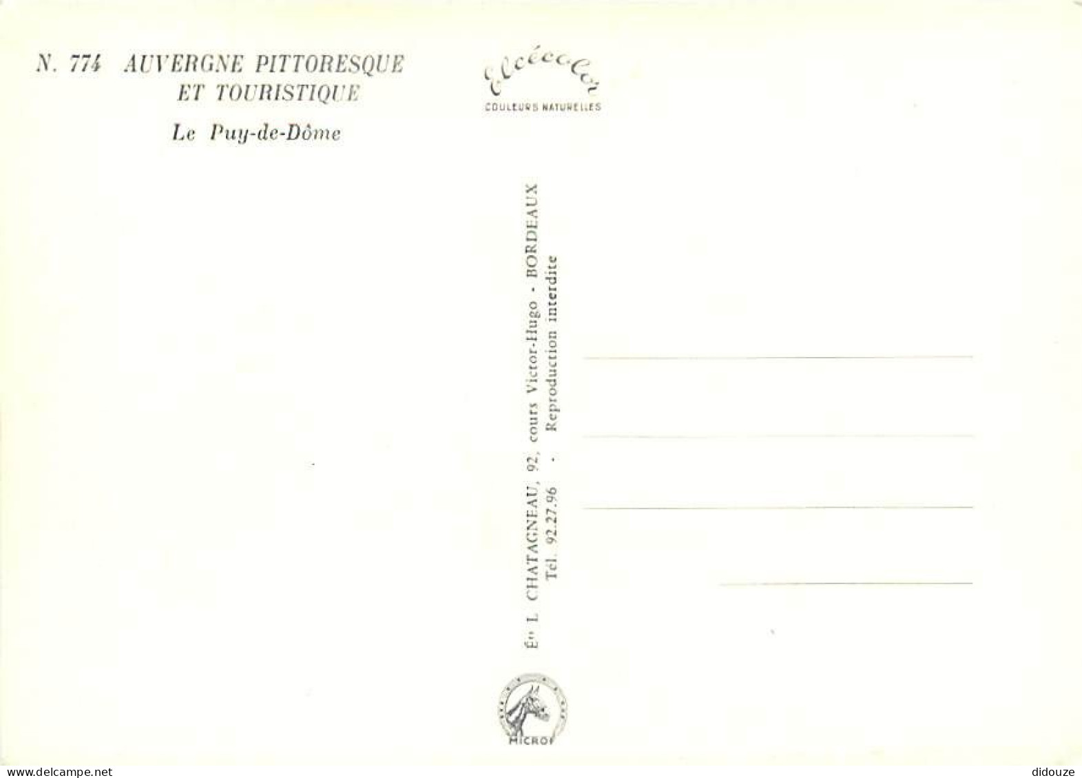 63 - Le Puy De Dome - CPM - Carte Neuve - Voir Scans Recto-Verso - Autres & Non Classés