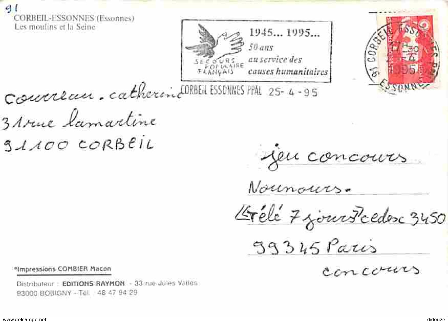 91 - Corbeil-Essonnes - Les Moulins Et La Seine - Flamme Postale - CPM - Voir Scans Recto-Verso - Corbeil Essonnes