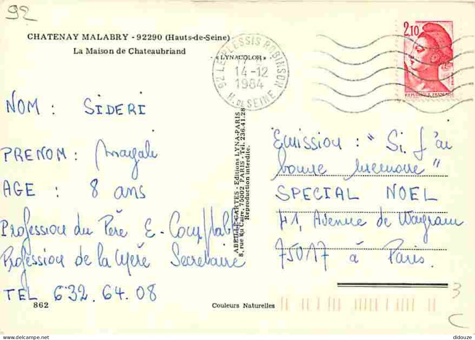 92 - Chatenay-Malabry - La Maison De Chateaubriand - CPM - Voir Scans Recto-Verso - Chatenay Malabry