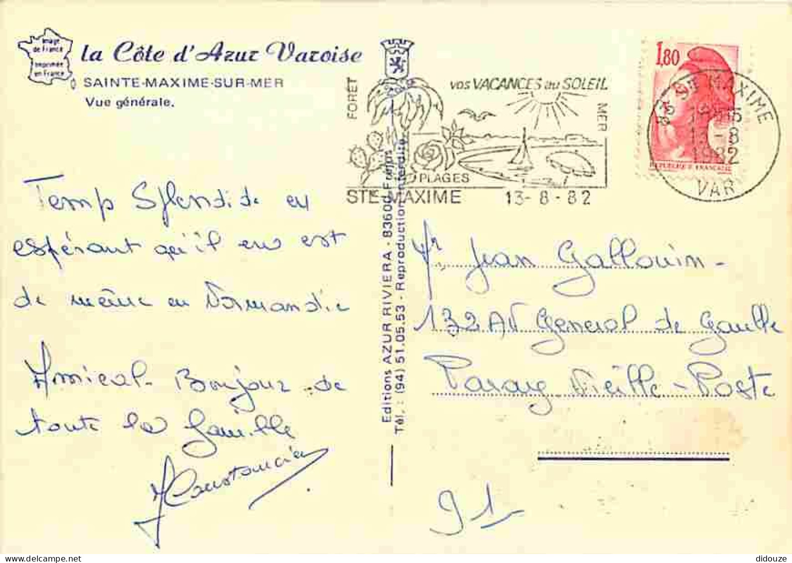 83 - Sainte Maxime - Vue Générale Aérienne - CPM - Voir Scans Recto-Verso - Sainte-Maxime