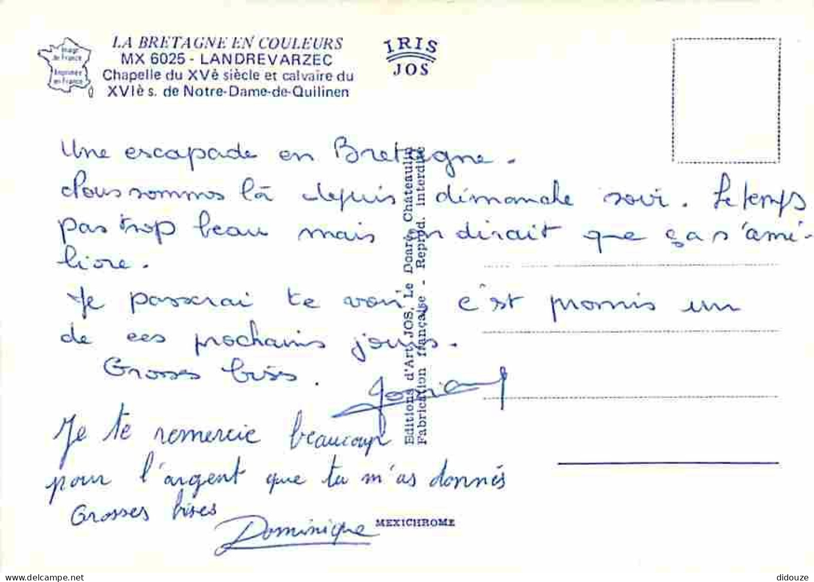 29 - Landrevarzec - Chapelle Et Calvaire De Notre Dame De Quilinen - Voir Scans Recto Verso  - Autres & Non Classés