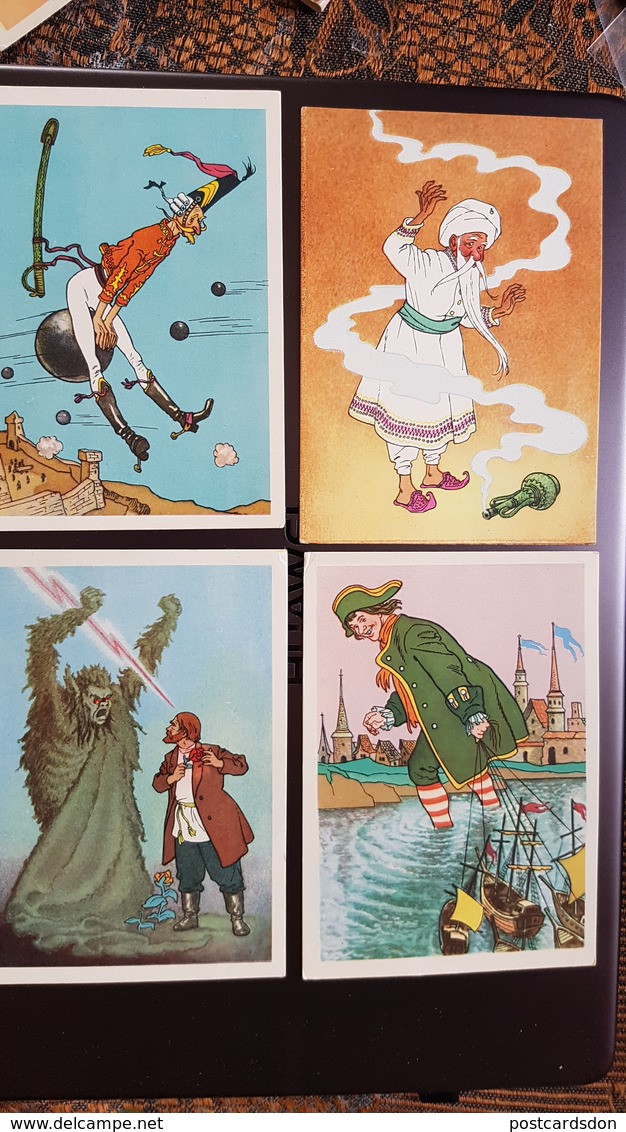 Russie, Fairy Tale  - 18 PCs Lot - "HEROES OF THE CHILDREN BOOKS" By Painter Walk -  1959 - Vertellingen, Fabels & Legenden