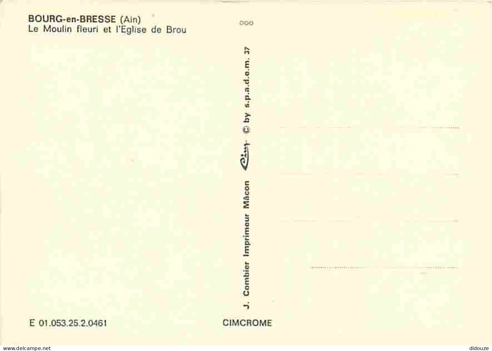 01 - Bourg En Bresse - Le Moulin Fleuri - L'Eglise De Brou - Carte Neuve - CPM - Voir Scans Recto-Verso  - Other & Unclassified