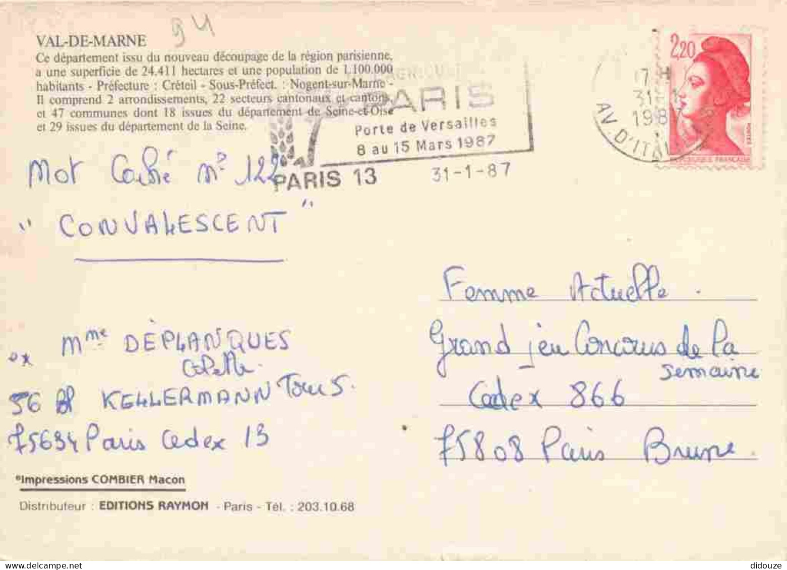 94 - Val De Marne - Multivues - Carte Géographique - Blasons - CPM - Voir Scans Recto-Verso - Other & Unclassified