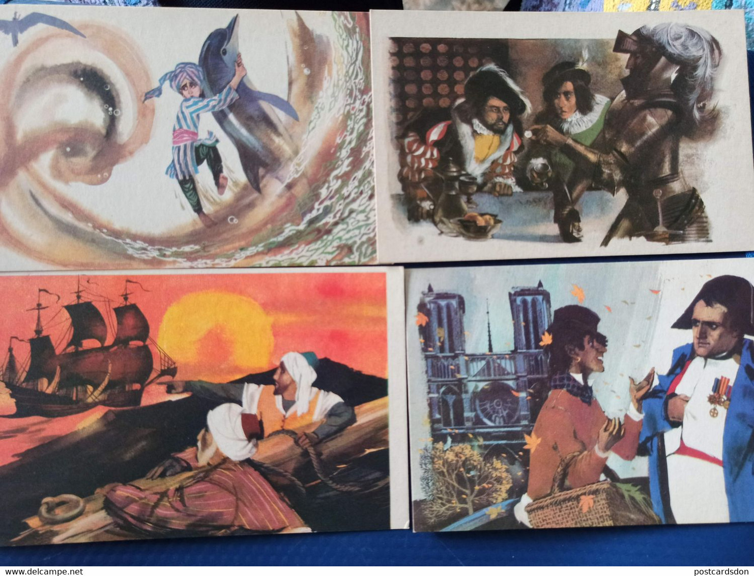 17 PCs Lot - Fairy Tale /  Wilhelm Hauff - OLD  USSR Postcard  - Der Zwerg Nase -  1973 - Fairy Tales, Popular Stories & Legends