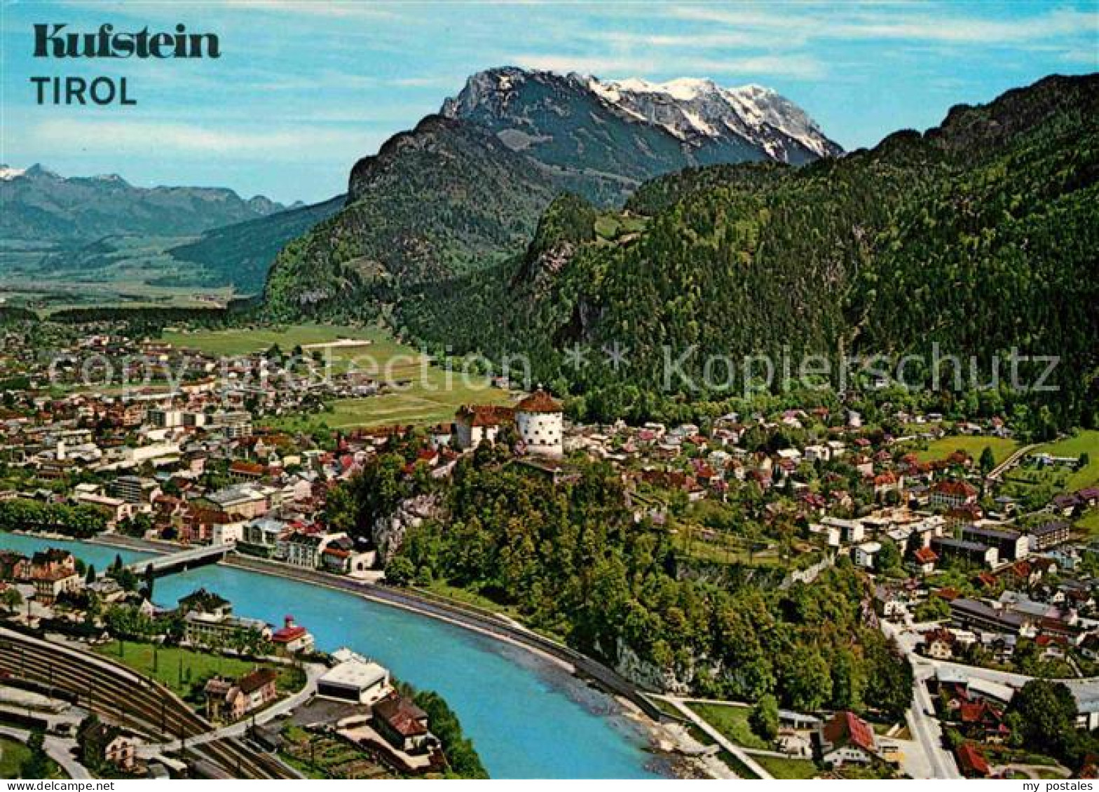 72619453 Kufstein Tirol Alpenstadt Mit Historischer Festung Alpenpanorama Fliege - Sonstige & Ohne Zuordnung