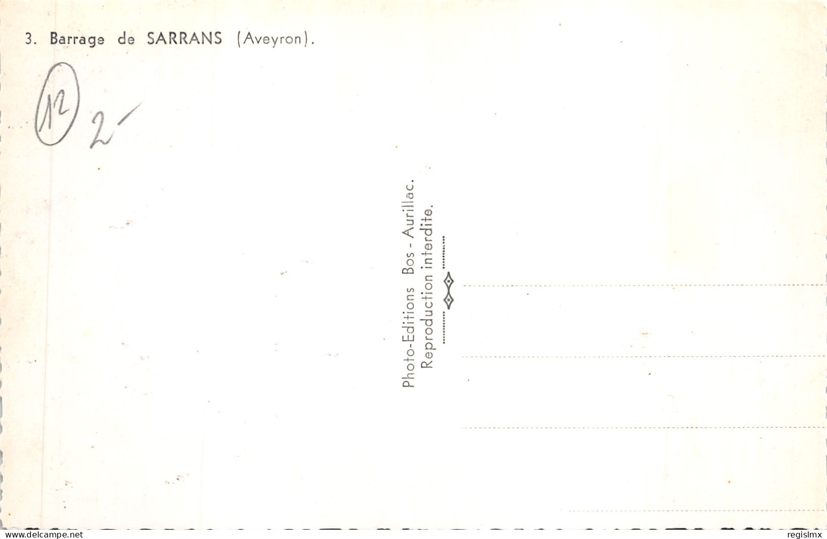 12-SARRANS-LE BARRAGE-N°2160-D/0147 - Sonstige & Ohne Zuordnung