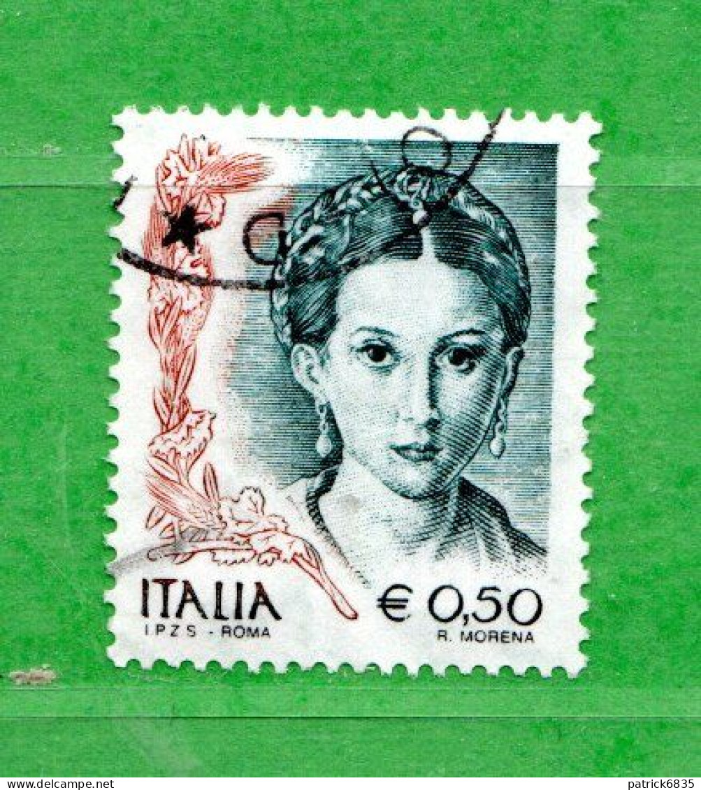 Italia ° - Anno 2002 - La Donna Nell'Arte. € 0,50.  Unif. 2631.  Usato - 2001-10: Oblitérés