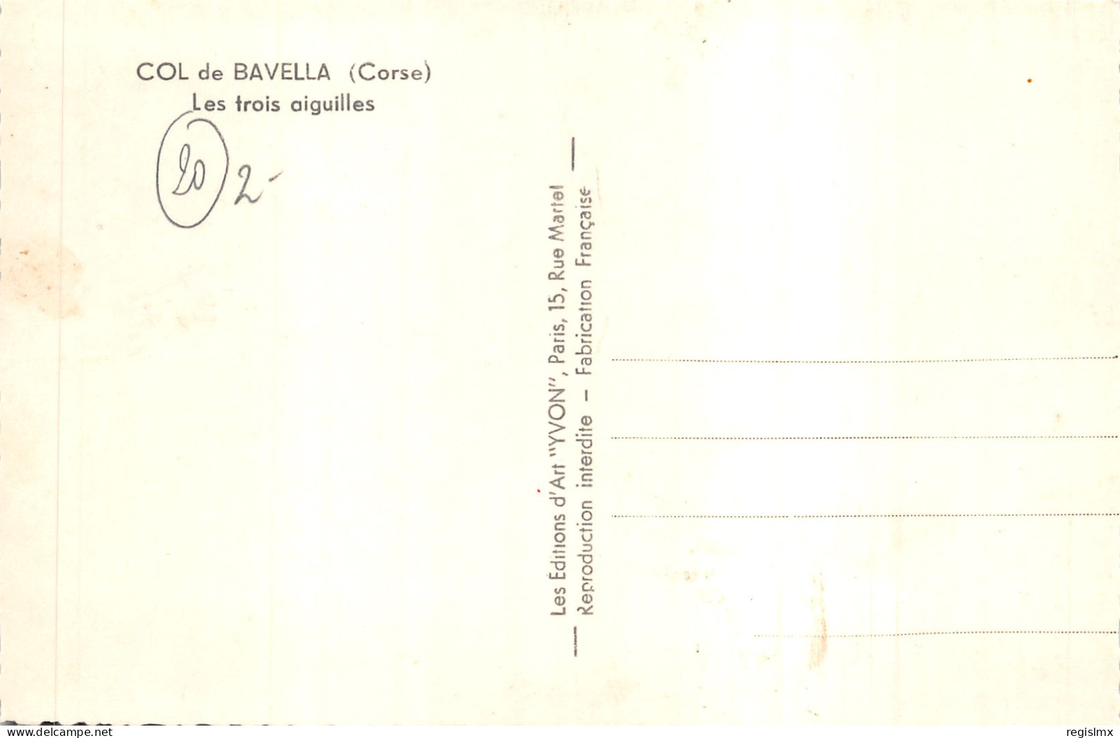 20-COL DE BAVELLA-N°2161-A/0389 - Andere & Zonder Classificatie