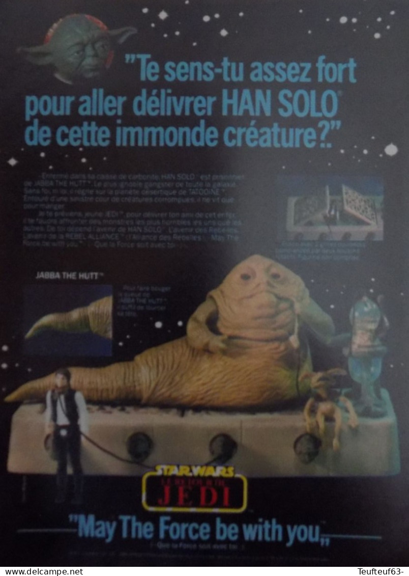 Publicité De Presse ; Jouets Figurine Star Wars - Jabba The Hutt - Han Solo - Advertising