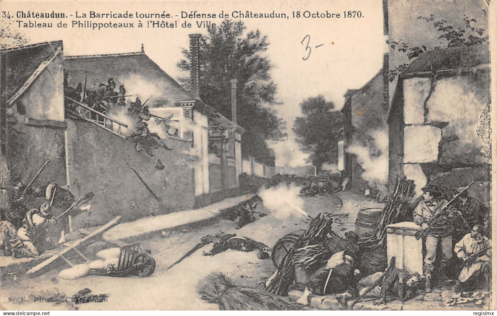 28-CHATEAUDUN-BARRICADE-N°2161-E/0049 - Chateaudun