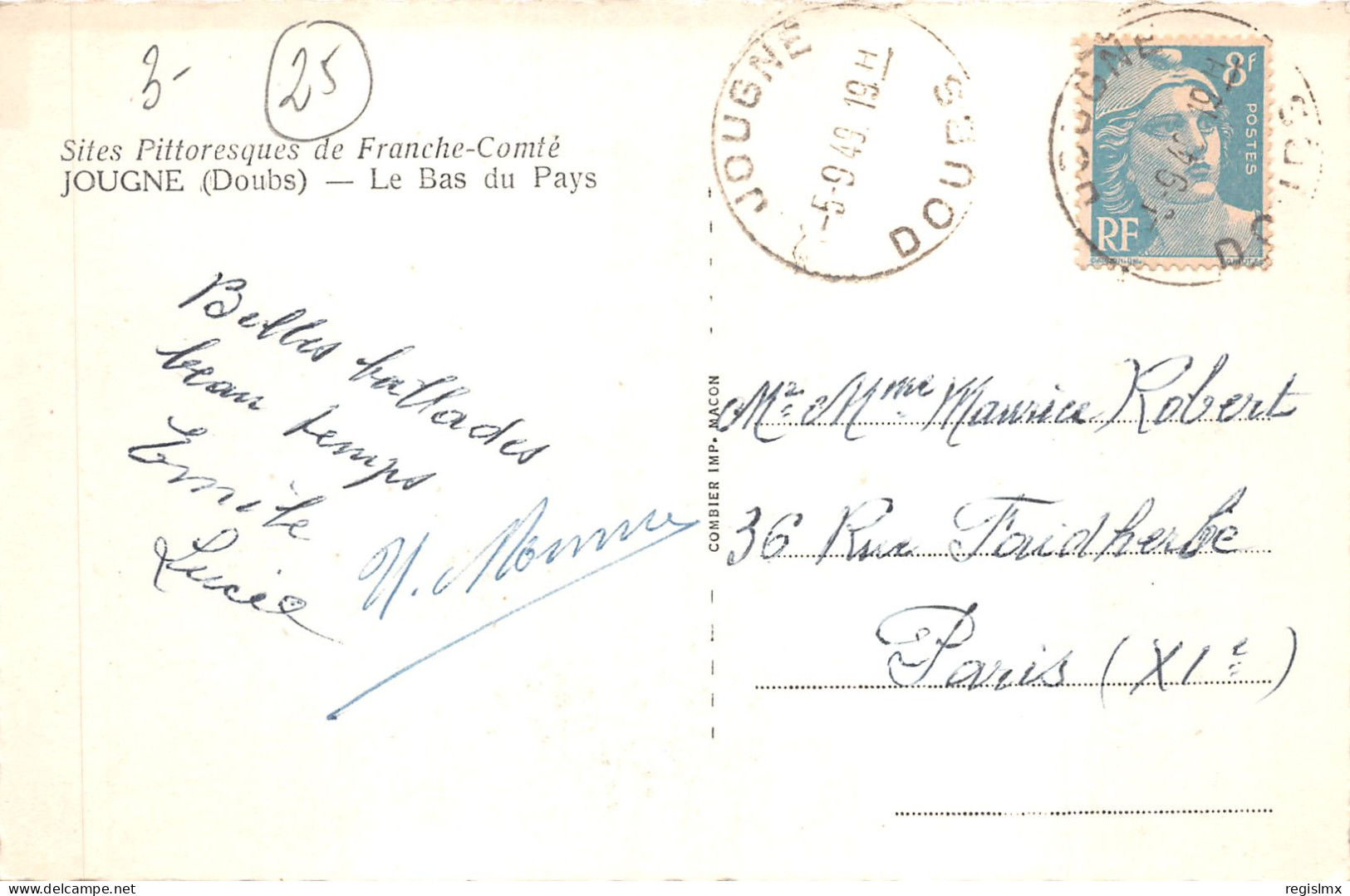 25-JOUGNE-N°2161-D/0085 - Other & Unclassified