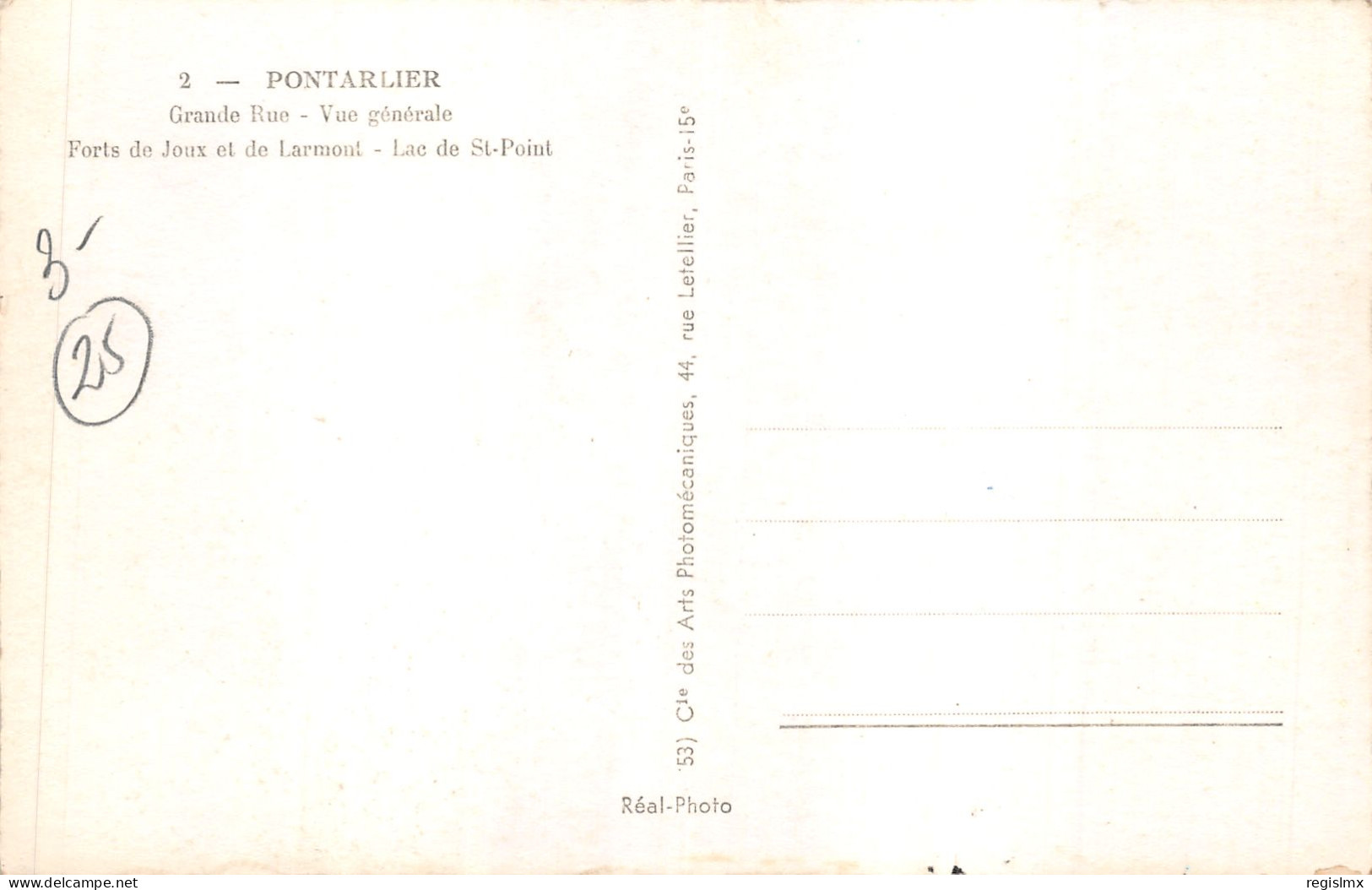 25-PONTARLIER-N°2161-D/0067 - Pontarlier
