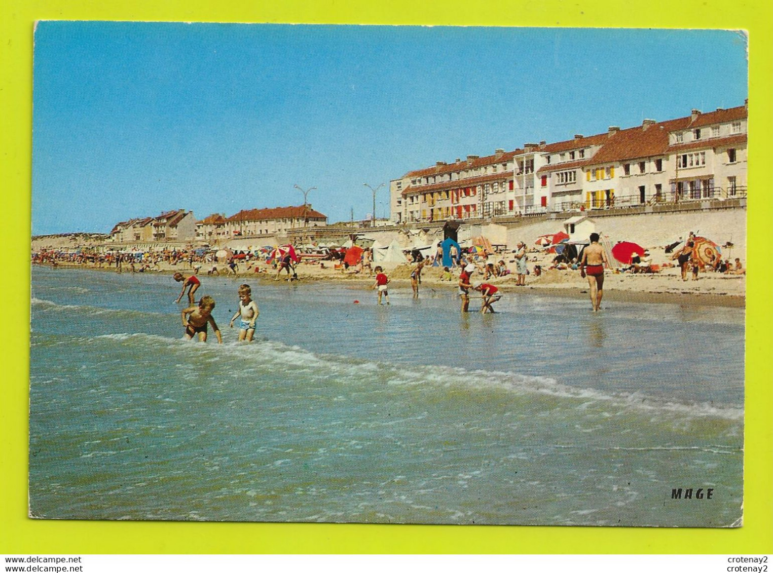 80 FORT MAHON PLAGE La Plage Enfants Baignade En 1976 éditions MAGE - Fort Mahon