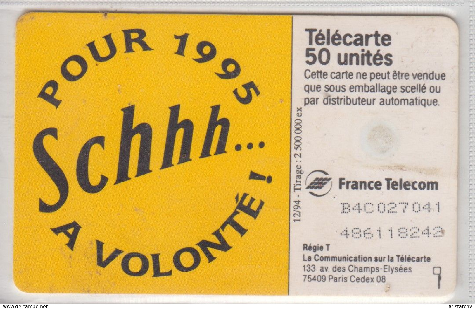 FRANCE 1995 SCHWEPPES - 1995