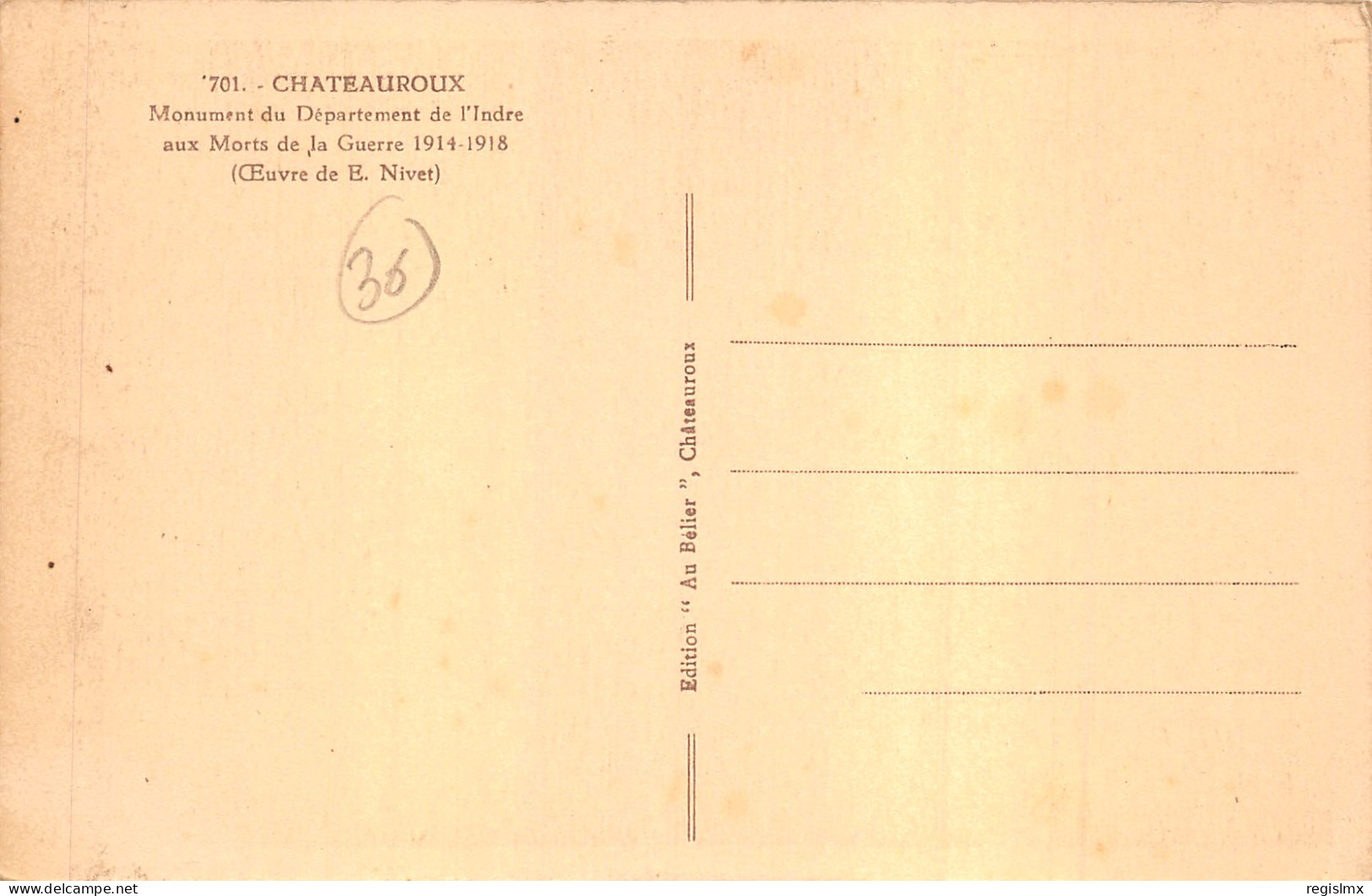 36-CHATEAUROUX-N°2162-B/0147 - Chateauroux