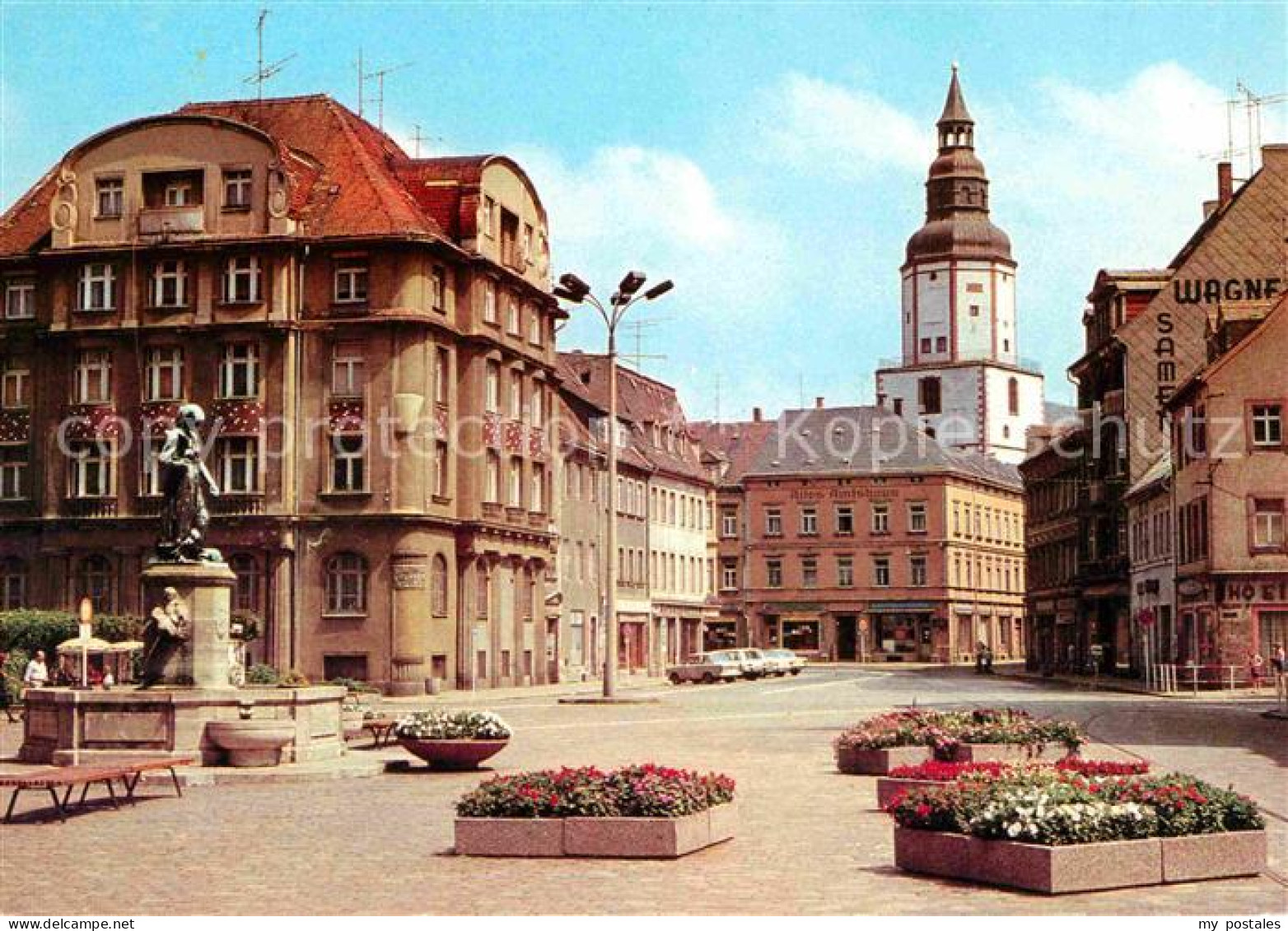 72618679 Doebeln Roter Platz Mit Nikolaikirche Brunnen Doebeln - Döbeln