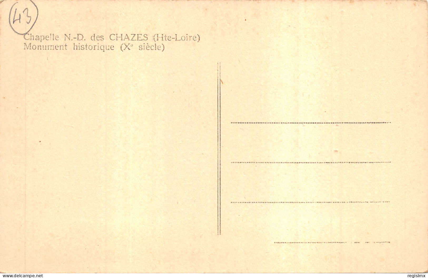 43-CHAPELLE ND DES CHAZES-N°2162-D/0237 - Other & Unclassified