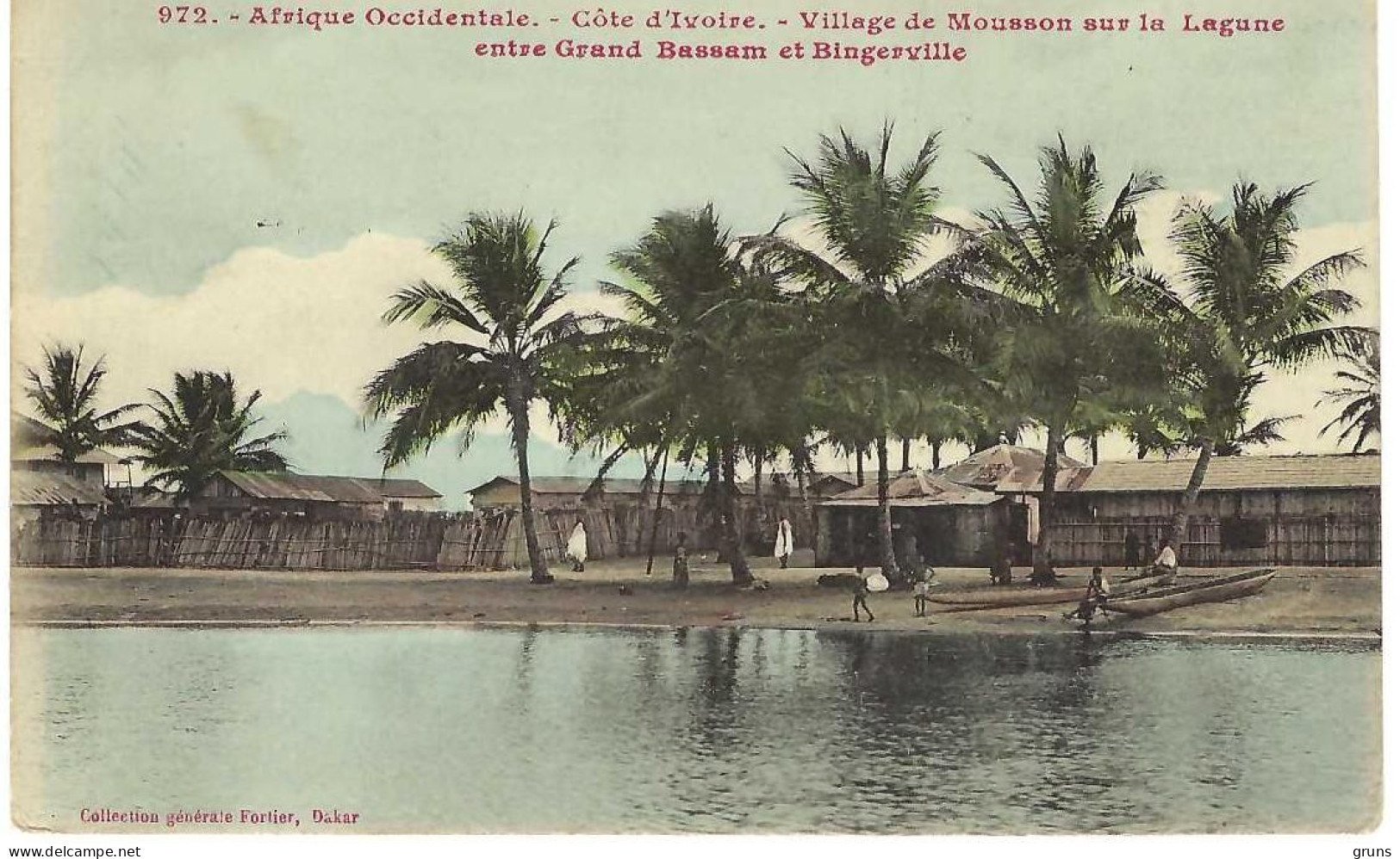 Afrique Occidentale Cote D'Ivoire Village De Mousson Sur La Lagune Entre Grand Bassam Et Bingerville 972, Rare - Côte-d'Ivoire