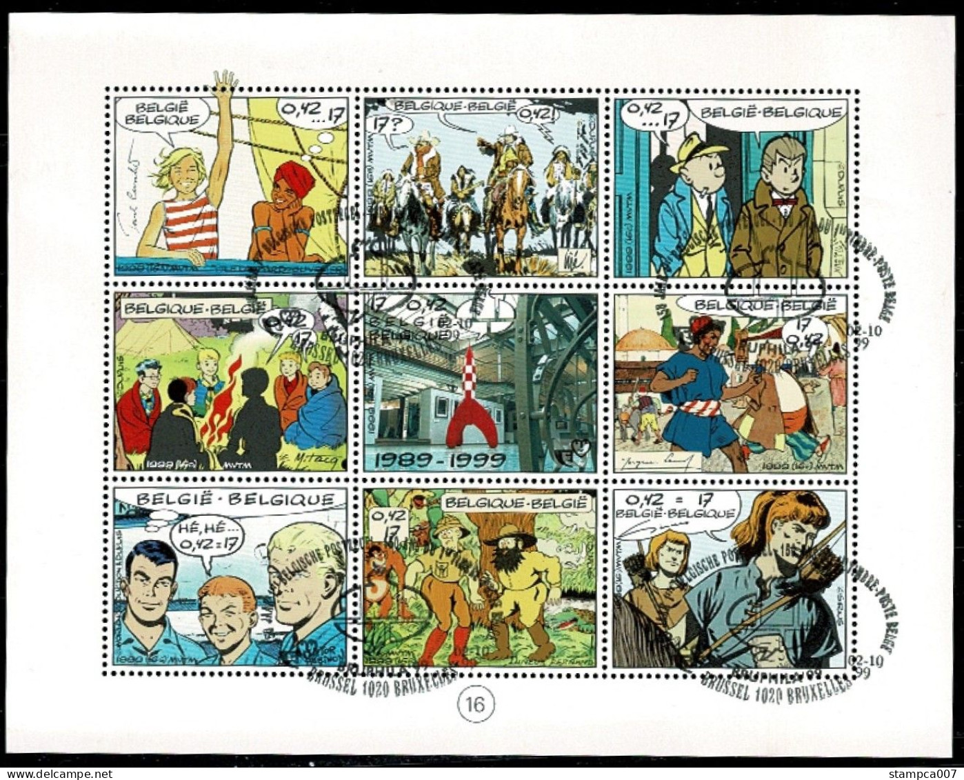 OCB Nr 2841/2849 BL81 Strip BD Comic Cartoon Tintin Kuifje ....FDCancelling - Usati
