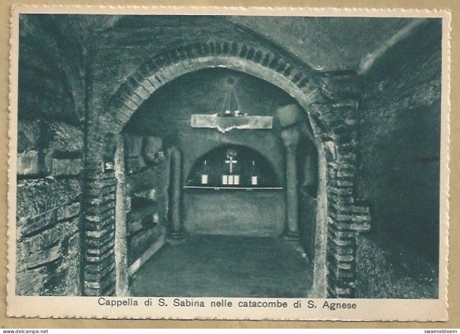 IT.- ROMA. BASILICA DI S. AGNESE, VIA NOMENTANA 349. CAPELLA DI S. SABINA NELLE CATACOMBE DI S. AGNESE. ONGELOPEN. - Other Monuments & Buildings