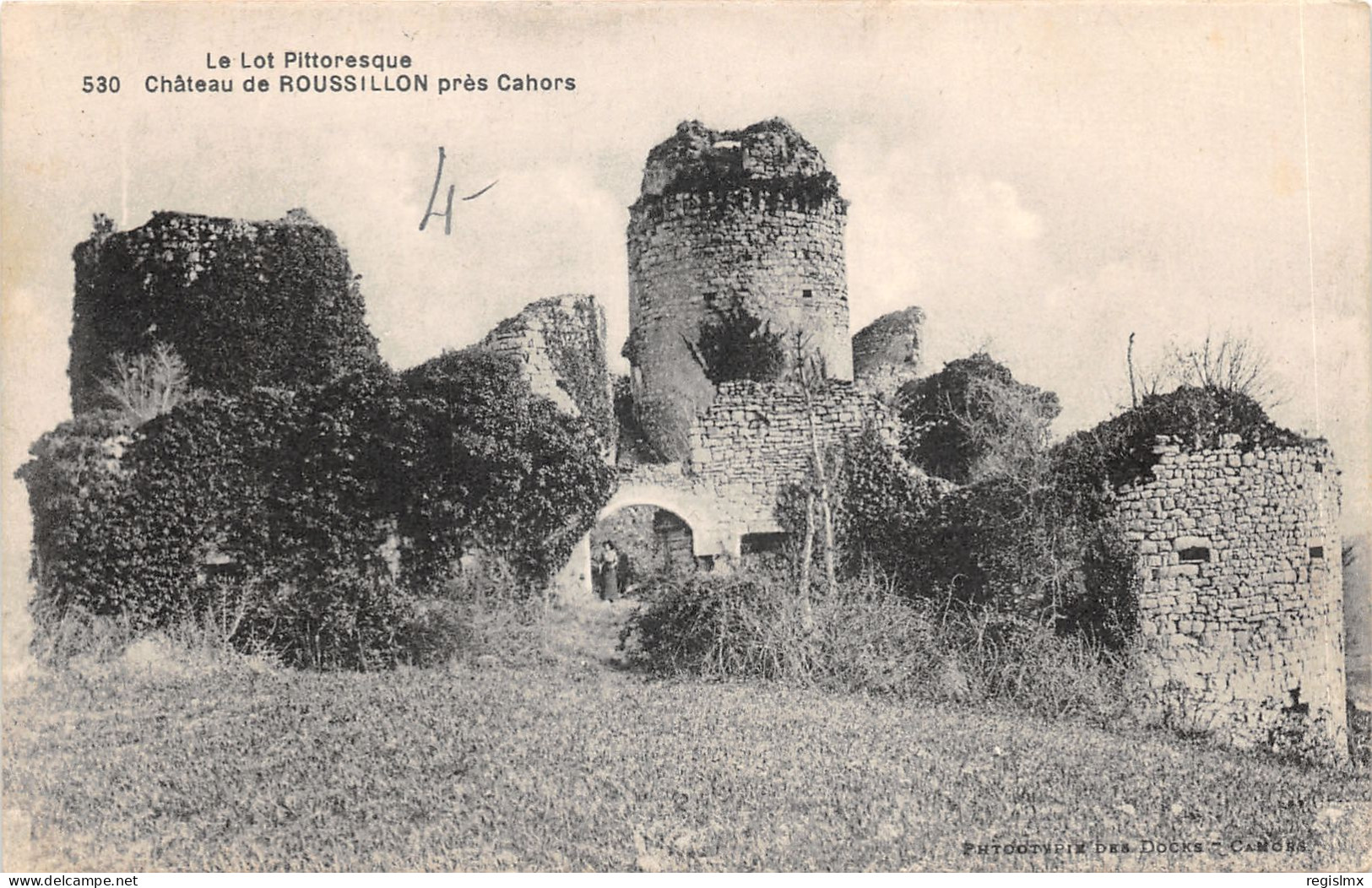 46-CAHORS CHATEAU DE ROUSSILLON-N°2162-E/0339 - Cahors