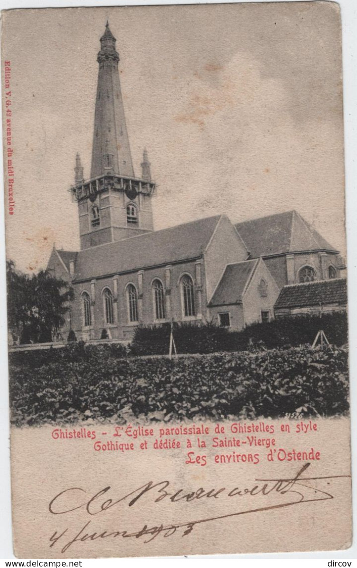 Gistel - De Kerk (gelopen Kaart Van Rond 1900 Zonder Zegel) - Gistel
