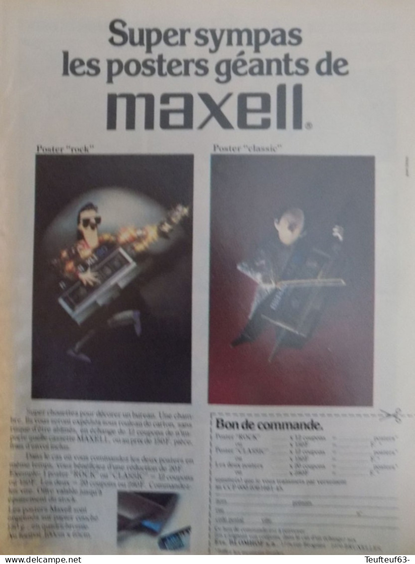 Publicité De Presse ; Cassettes Audio Maxell - Publicidad