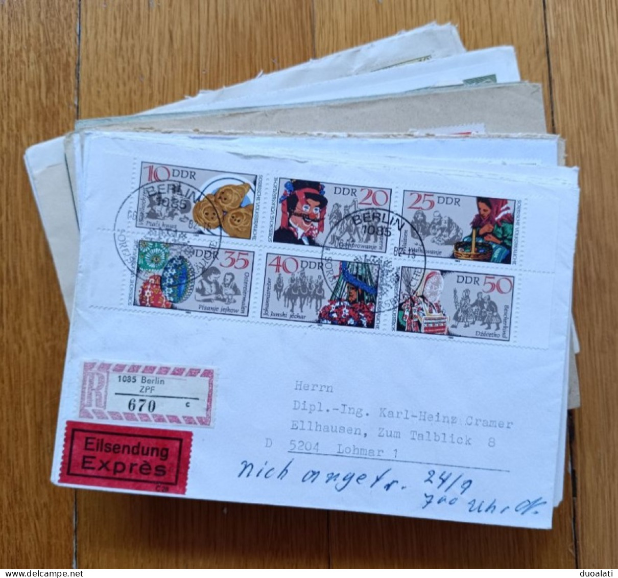 DDR Germany Nice Collection Of 50 Covers, R-covers And FDCs 190 G - Autres & Non Classés