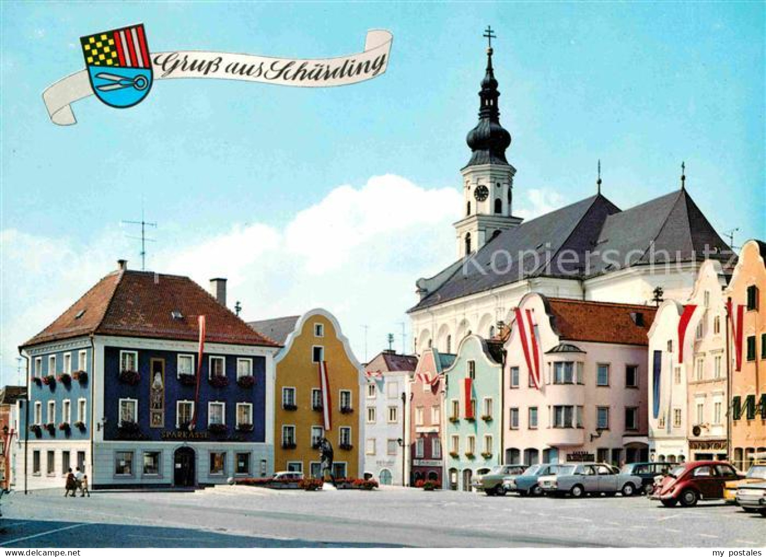 72618264 Schaerding Stadtplatz Brunnen Stadtpfarrkirche Kneippkurort Grenzstadt  - Otros & Sin Clasificación