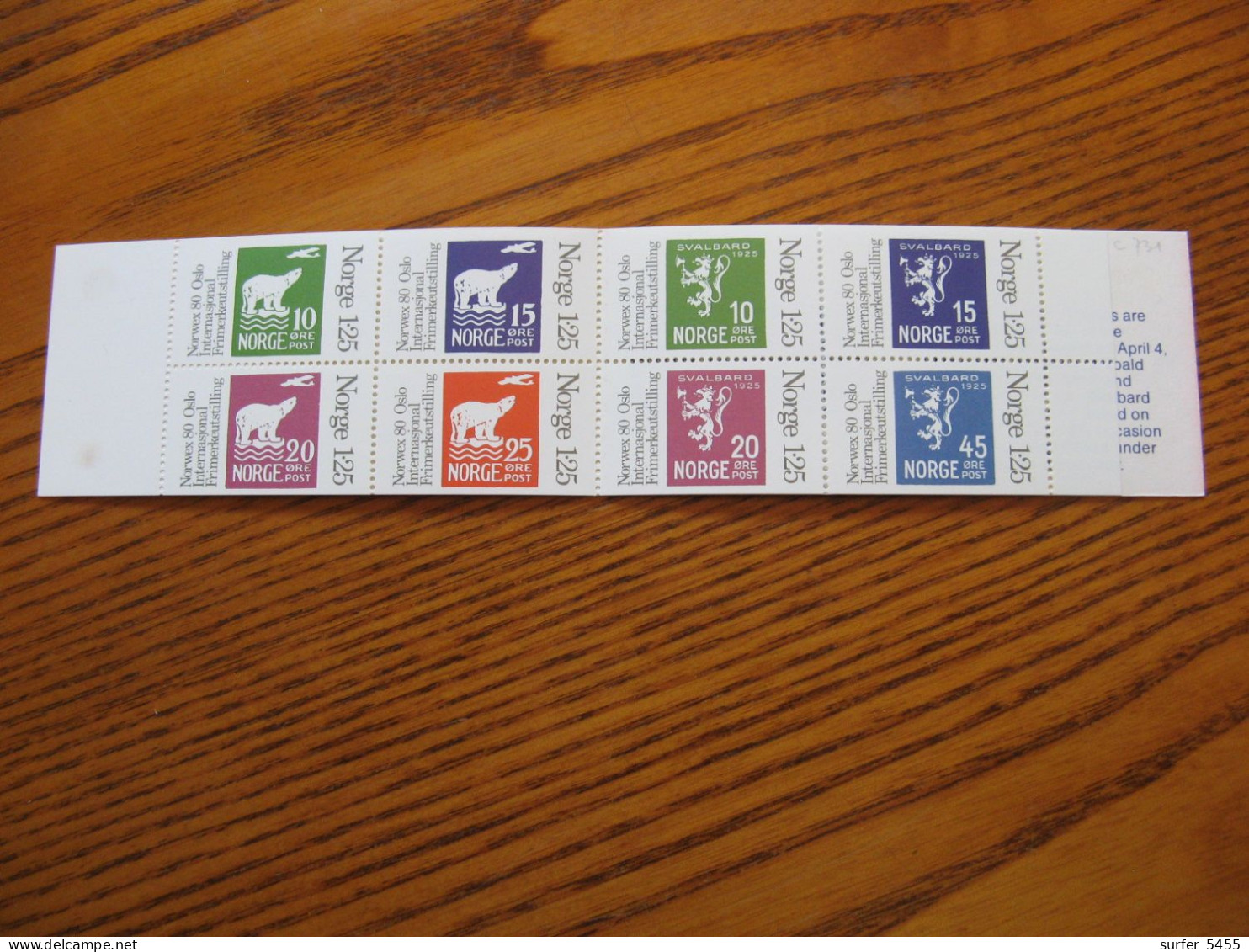 NORVEGE -  CARNET N° 731 NEUF** LUXE - MNH - COTE YVERT 2012 : 10,00 EUROS - Unused Stamps