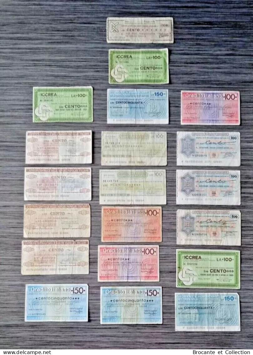 Lotto - Lot 30 Mini Assegni ( Lire ) Anni - Années 70 Italie - Italia.. - Autres & Non Classés