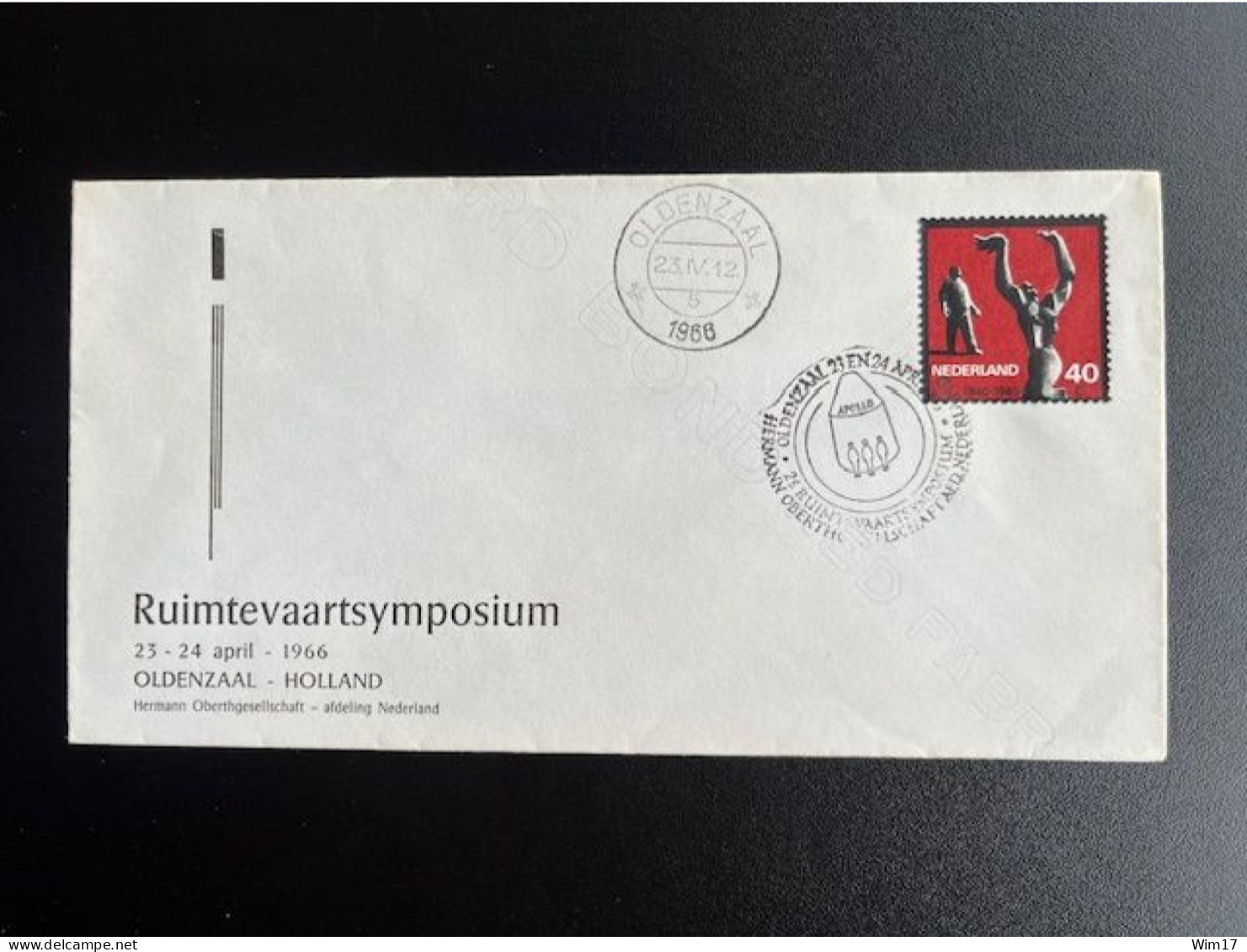 NETHERLANDS 1968 COVER SPACE SYMPOSIUM OLDENZAAL 23-04-1968 NEDERLAND - Lettres & Documents