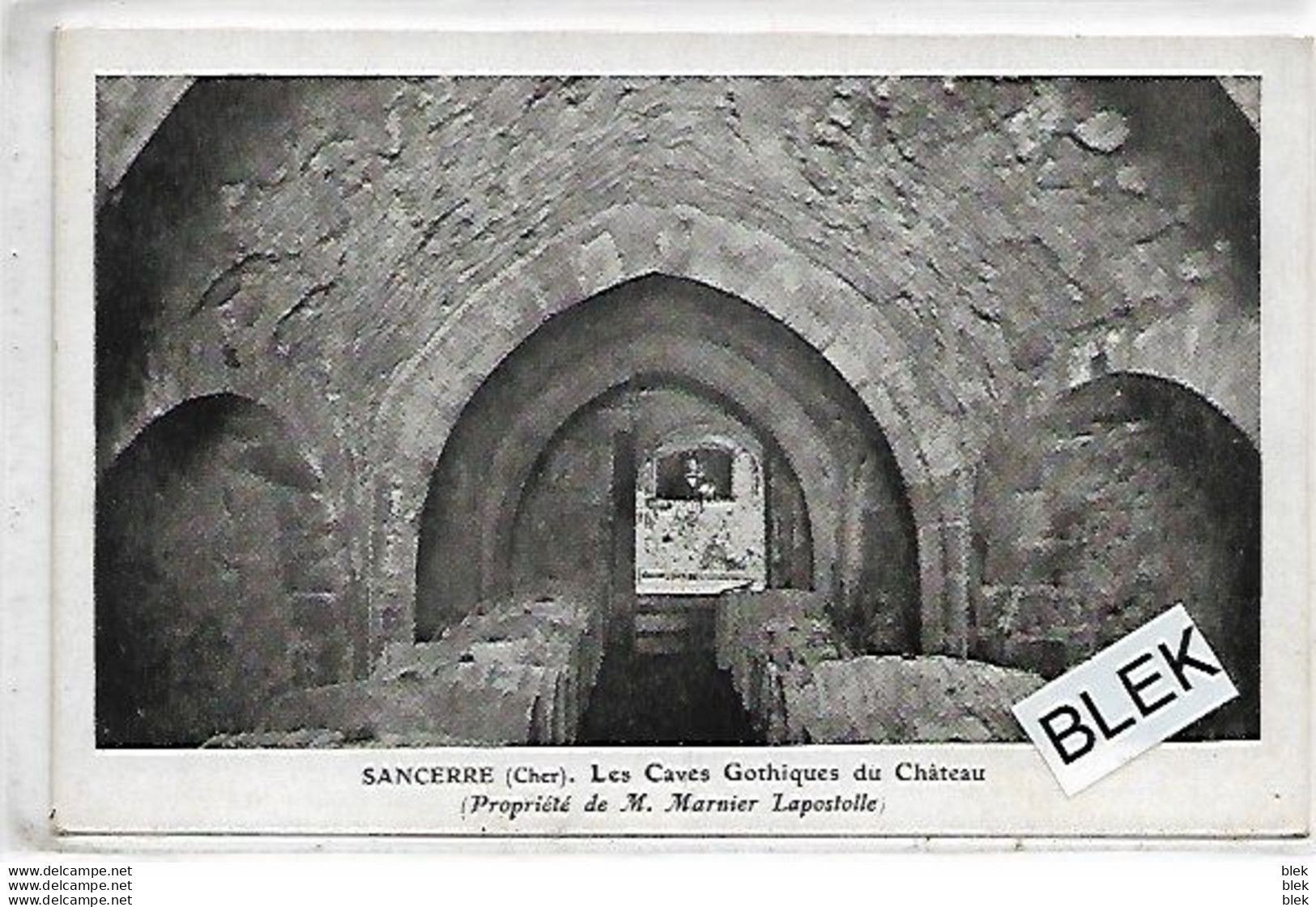 18 . Cher  :  Sancerre  : Les Caves Gothiques  Du Chateau . - Sancerre