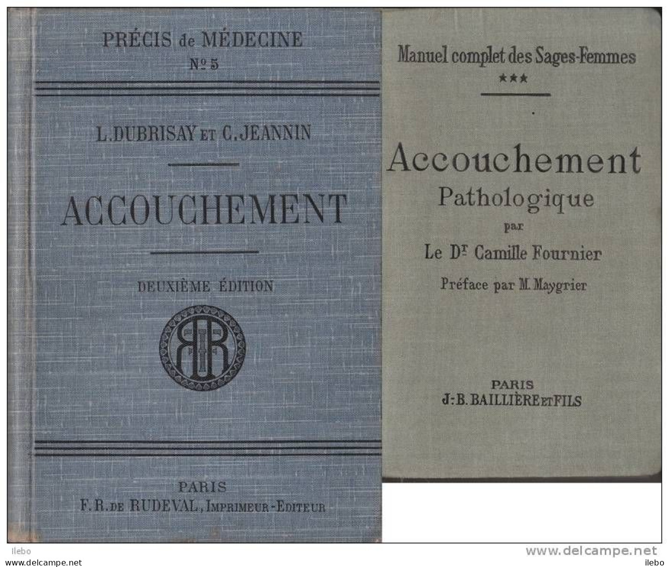 Lot 2 Livres Médecine Accouchement Sages-femmes Manuel Pathologie Illustré 1896 - Gesundheit