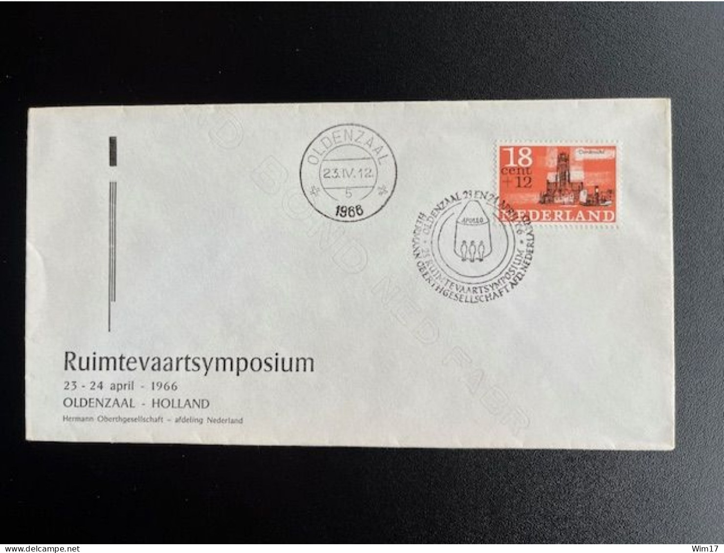 NETHERLANDS 1968 COVER SPACE SYMPOSIUM OLDENZAAL 23-04-1968 NEDERLAND - Briefe U. Dokumente