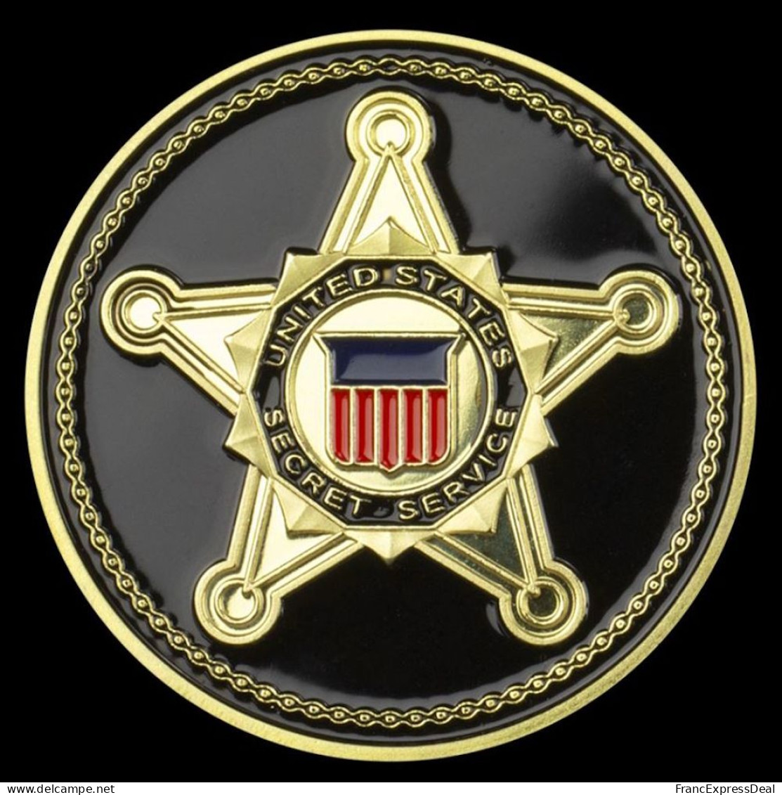 Pièce Médaille NEUVE Plaquée Or - United-States Secret Service - Autres & Non Classés