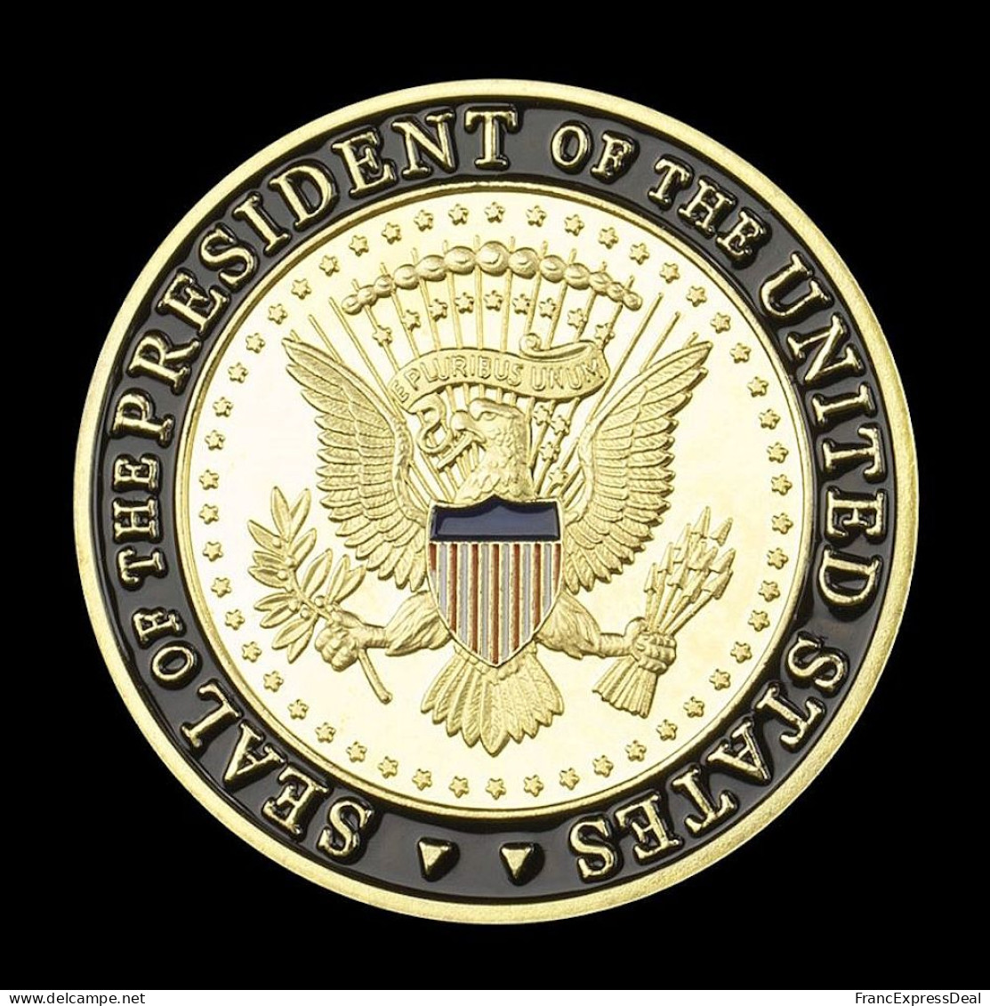 Pièce Médaille NEUVE Plaquée Or - United-States Secret Service - Other & Unclassified