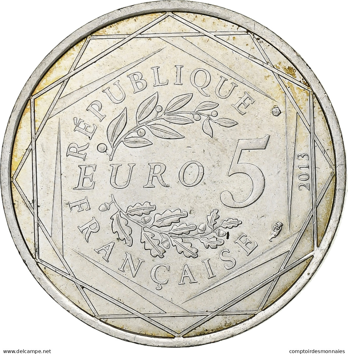 France, 5 Euros, Liberté, 2013, Argent, SUP+, Gadoury:EU647 - France