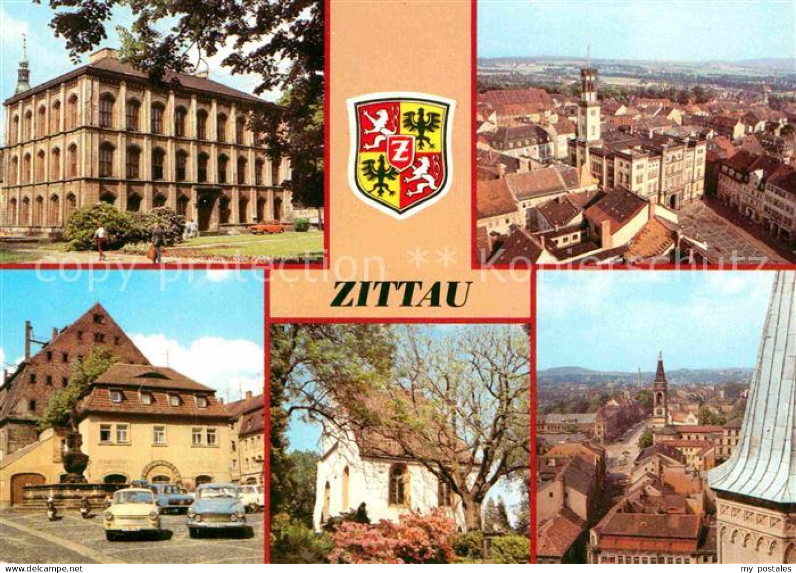72617557 Zittau Landwirtschaftsschule Rathaus Samariterinnenbrunnen Frauenkirche - Zittau