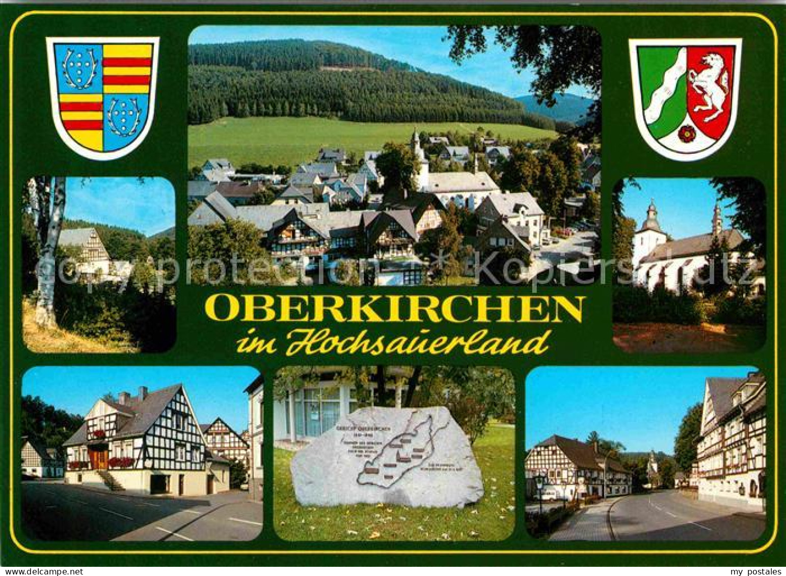 72617547 Oberkirchen Sauerland Panorama Kirche Fachwerkhaeuser Gericht Oberkirch - Schmallenberg