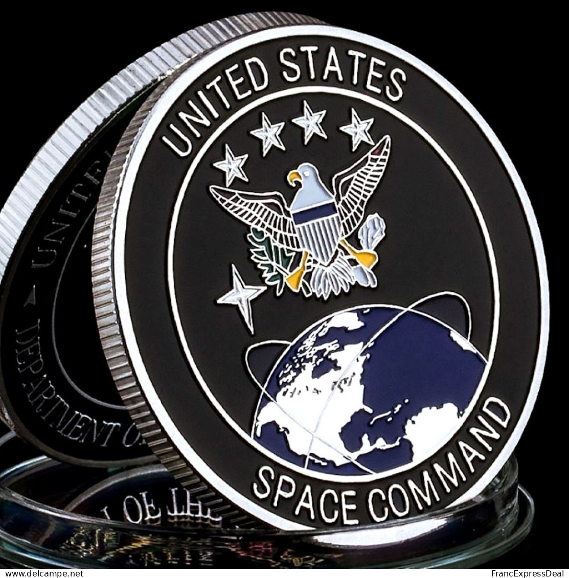 Pièce Médaille NEUVE Plaquée Argent - US Space Force Department Of The Air Force - Andere & Zonder Classificatie