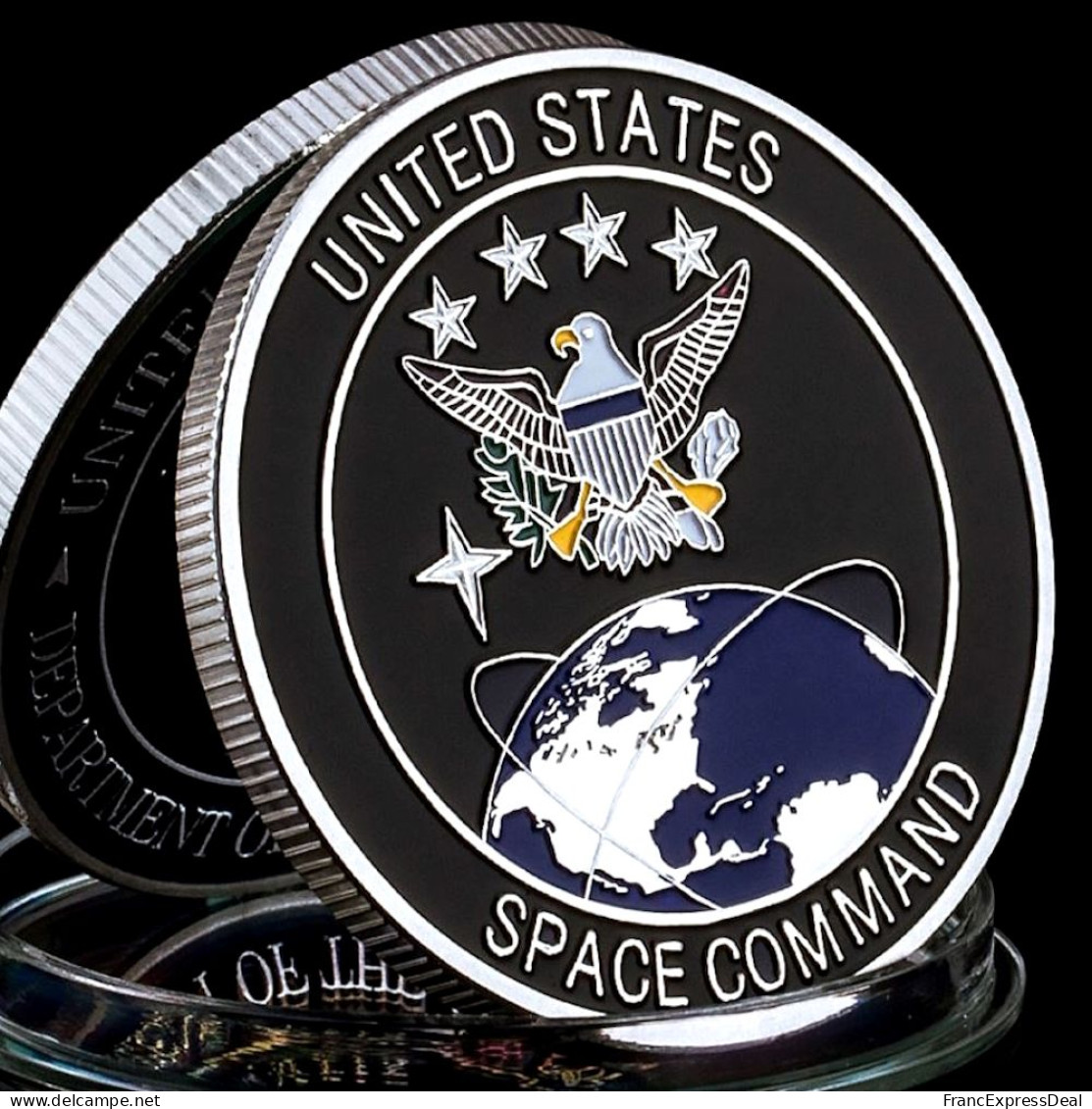 Pièce Médaille NEUVE Plaquée Argent - US Space Force Department Of The Air Force - Other & Unclassified