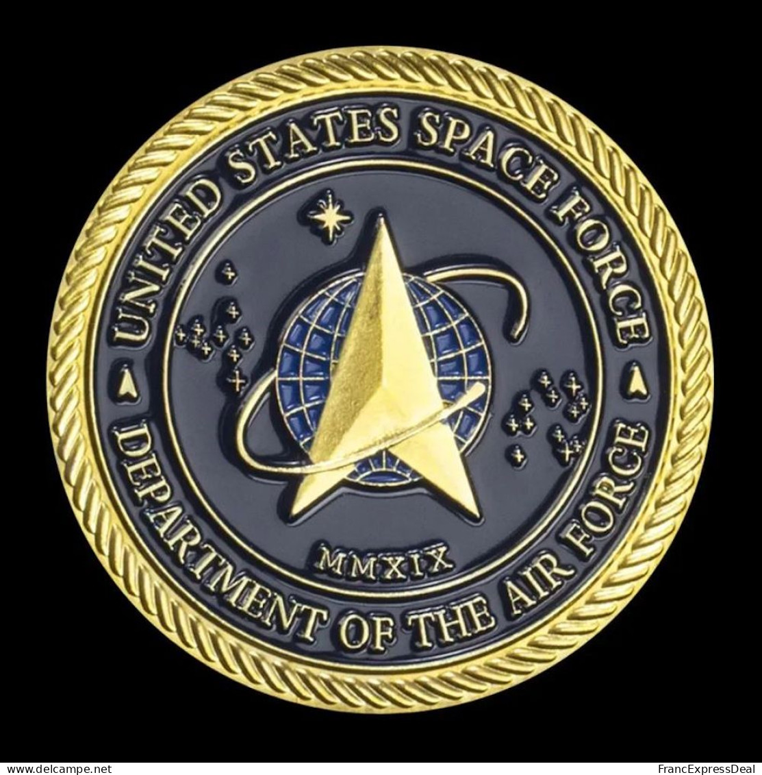 Pièce Médaille NEUVE Plaquée Or - US Space Force Department Of The Air Force - Autres & Non Classés