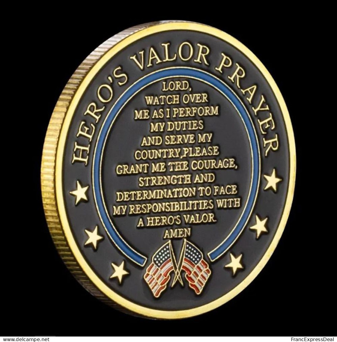 Pièce Médaille NEUVE plaquée Or - US Space Force Department of the Air Force