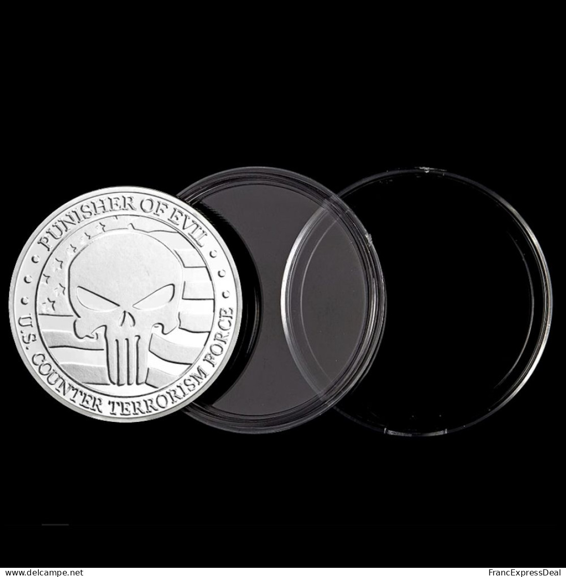 Pièce Médaille NEUVE plaquée Argent - Punisher of Evil US Counter Terrorism Force