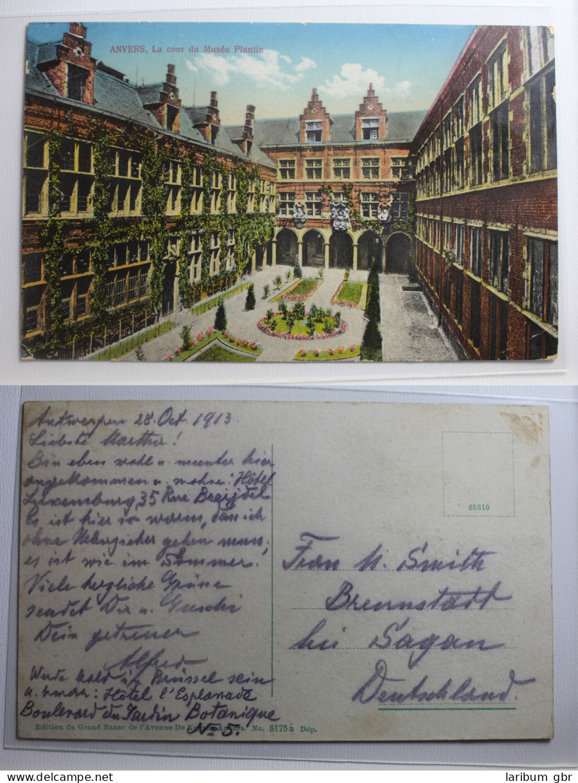 AK Antwerpen Anvers - La Cour Du Musée Plantin 1913 Gebraucht #PB810 - Andere & Zonder Classificatie