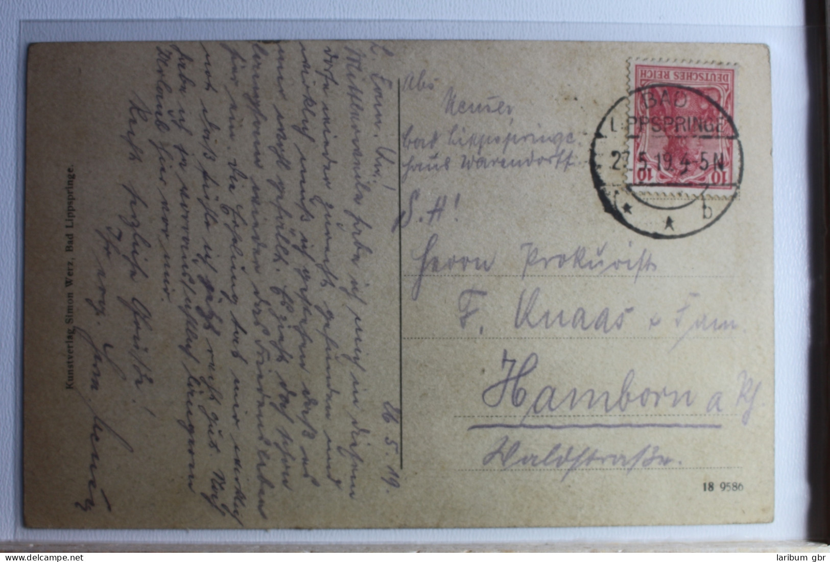 AK Lippspringe Bad - Jordanquelle 1919 Gebraucht #PD312 - Other & Unclassified